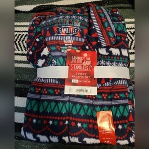 Jammies For Your Families Womans Plus Size 2x Xxl 2 Piece Winter Christmas